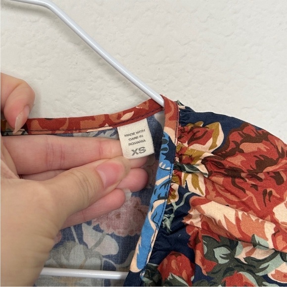 Doen Pecos Indigo Iris Floral Midi Dress Liberty Fabric - Picture 9 of 9